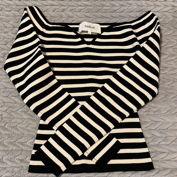 Ba&sh Striped ribbed-knit sweater - Picture 6 of 9